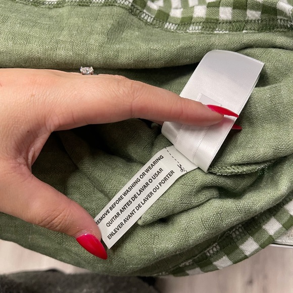 Madewell Green Checker Print Dress - Picture 2 of 5